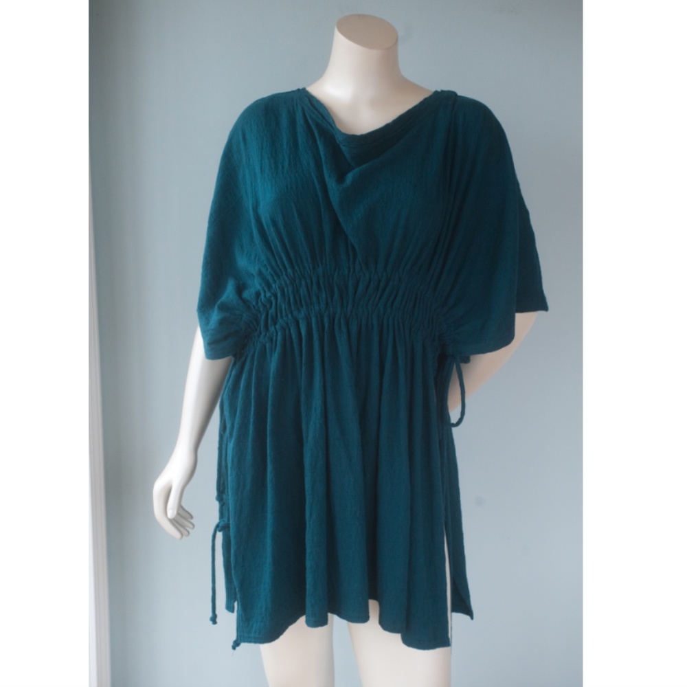 Free People Beach XS/S Teal Side Tie Swim Coverup - Picture 4 of 8